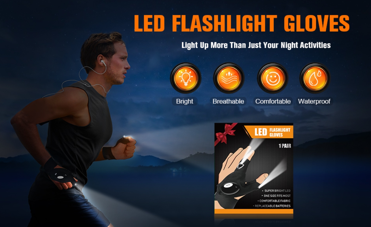 دستکش چراغ دار گلولایت