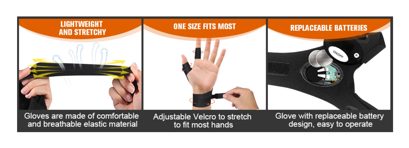 دستکش چراغ دار گلولایت