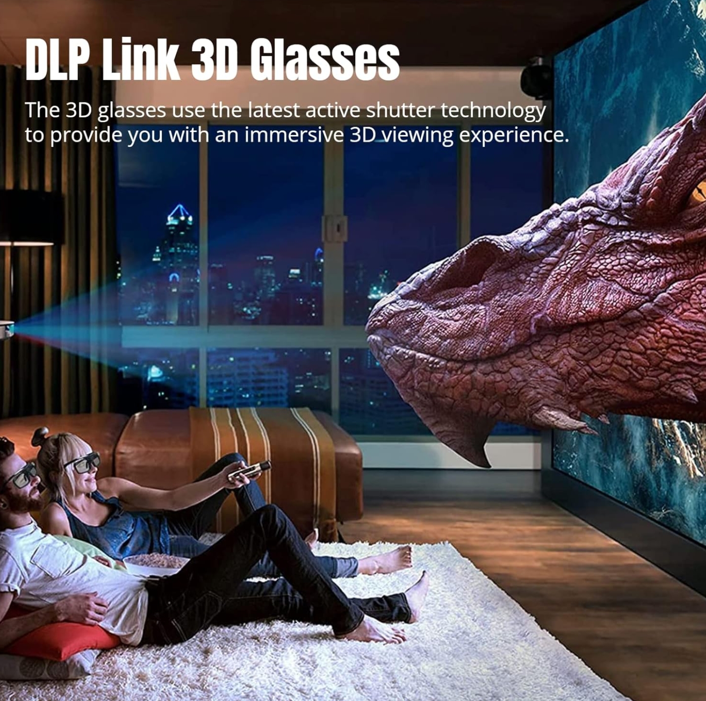 قیمت و فروش عینک سه بعدی شارژی BYINTEK مدل ۱۸۰۰