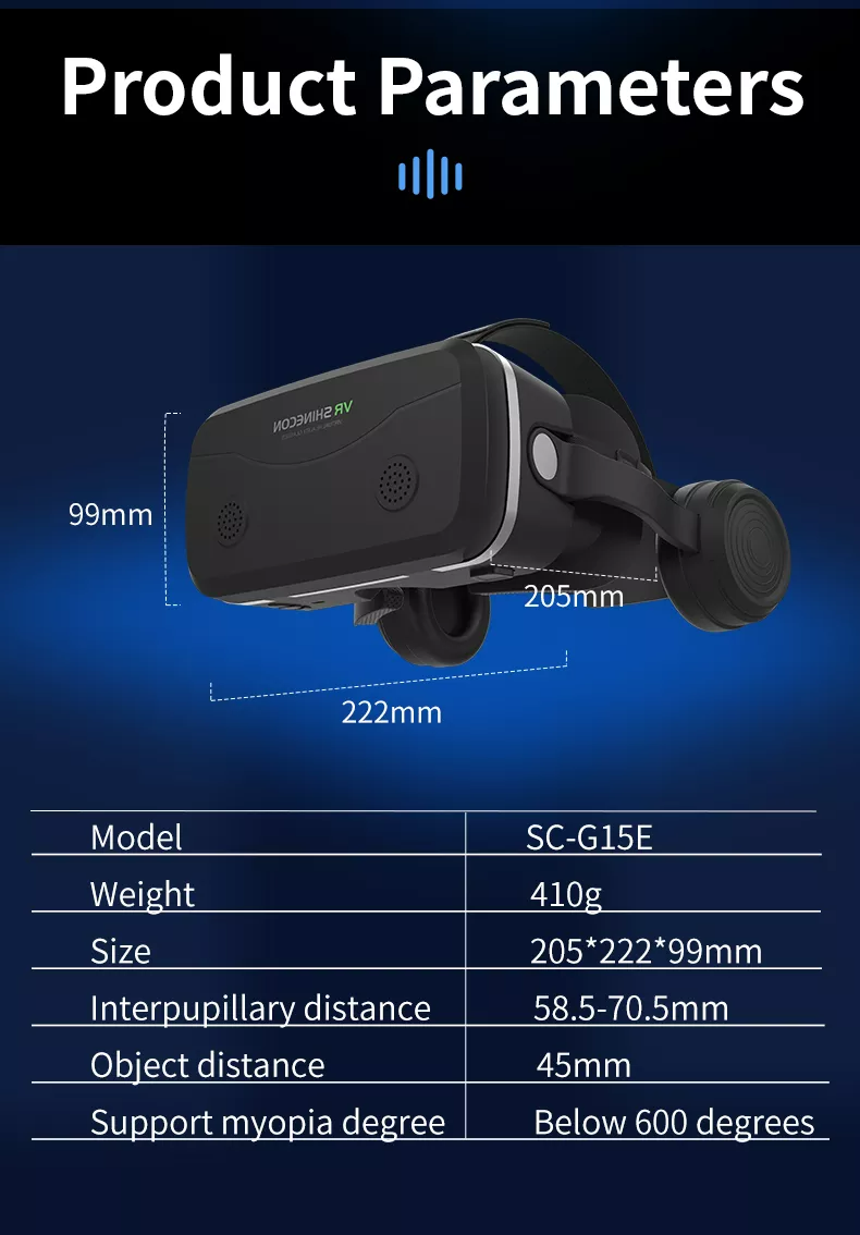 فروشعینک واقعیت مجازی بهمراه هدست و دسته بلوتوثی SHINECON