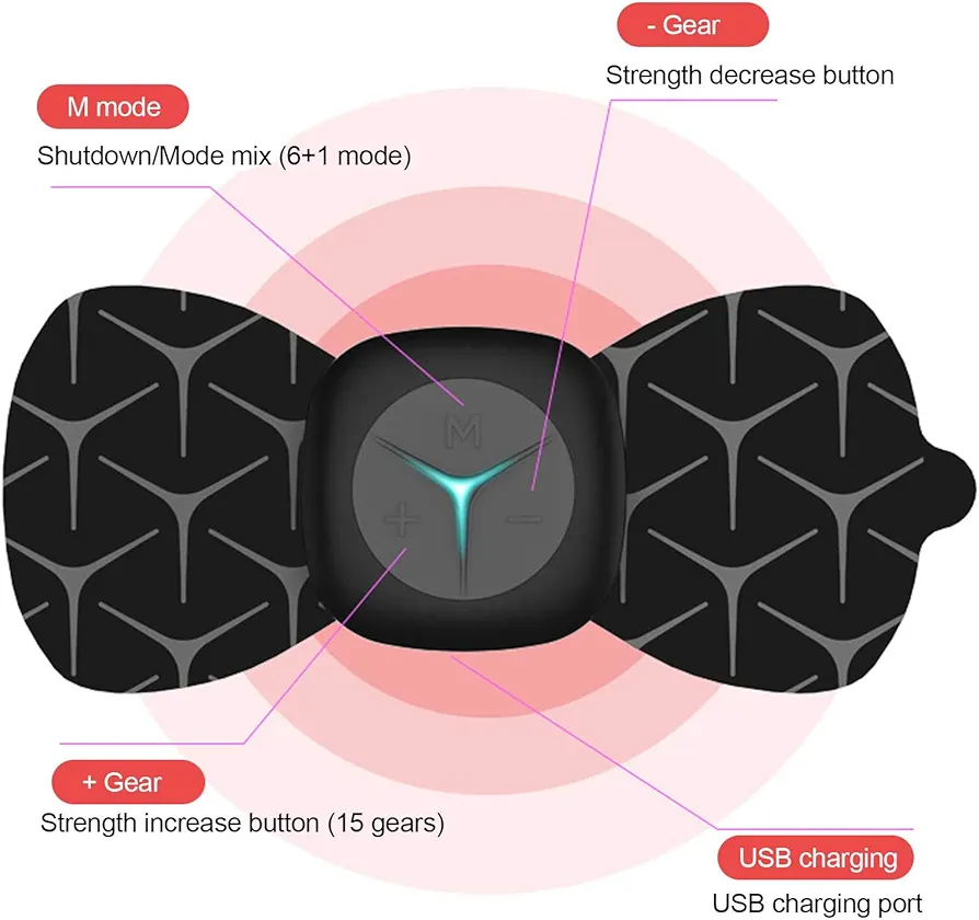 قیمت و فروش ماساژور پروانه ای چندمنظوره و چسب مخصوص EMS