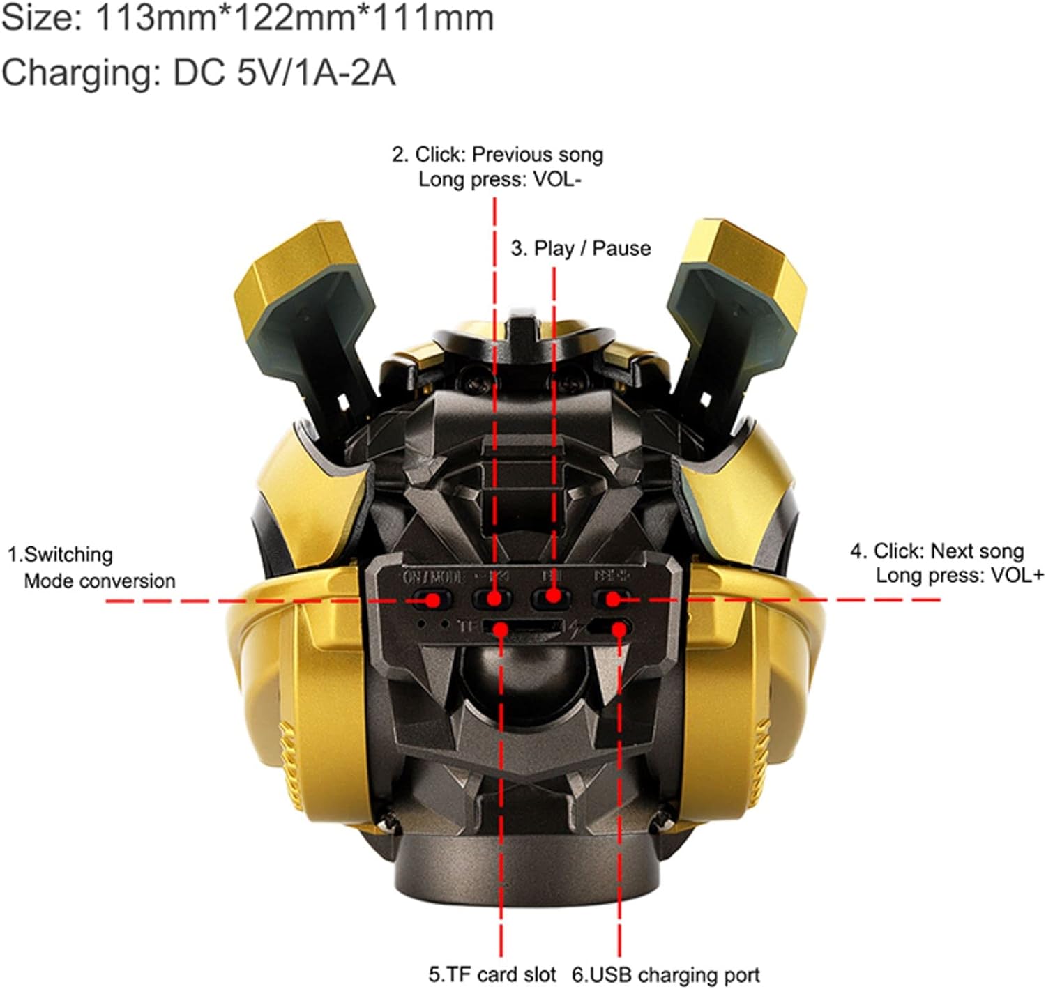 خرید و قیمت مینی اسپیکر رباتیک Bumblebee