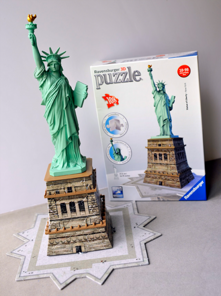 خرید و قیمت پازل سه بعدی مجسمه آزادی ۱۰۸ تکه Ravensburger