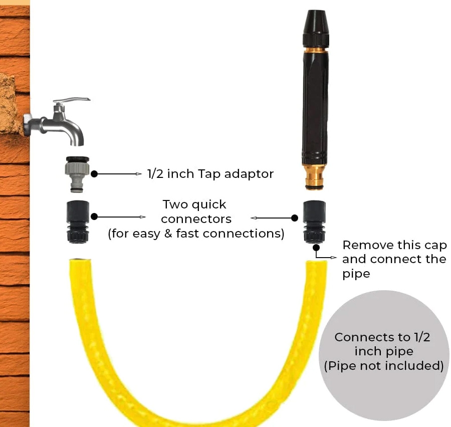 پک کارواش خانگی برنجی GUN