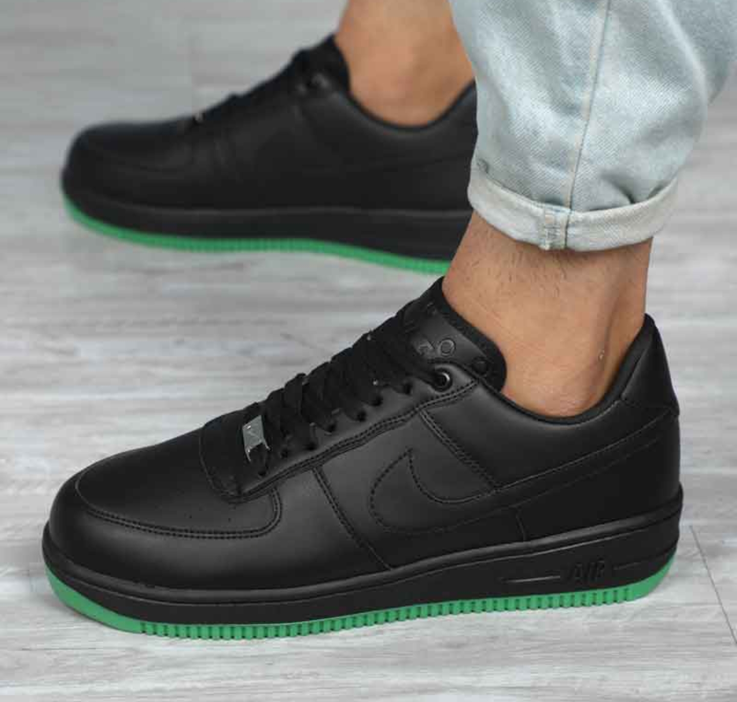 کتونی مردانه NIKE BLACK زیره سبز