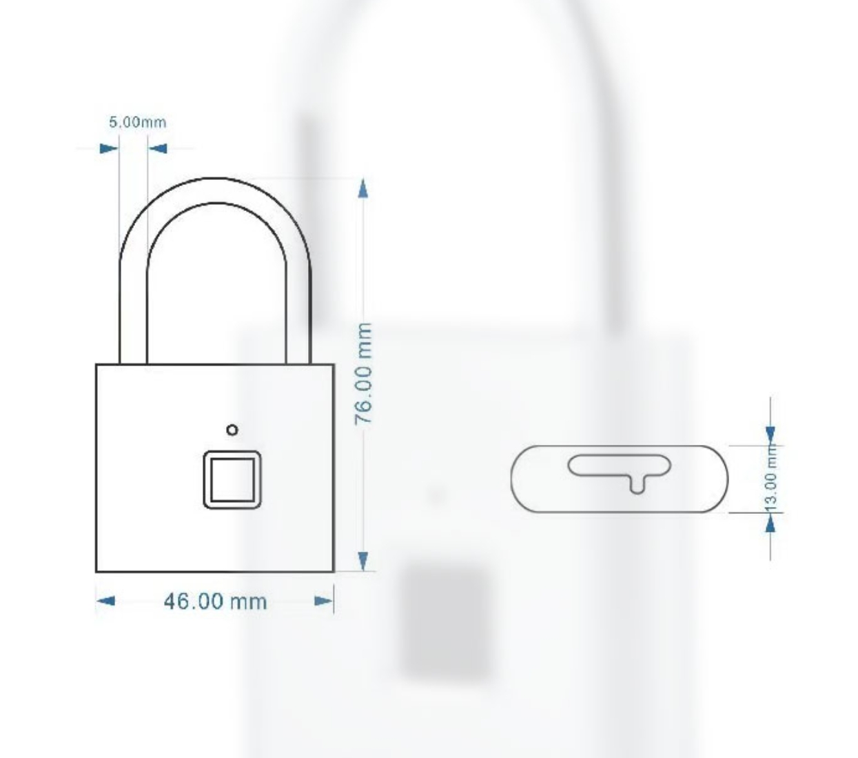 فروش و قیمت قفل آویز اثر انگشتی هوشمند