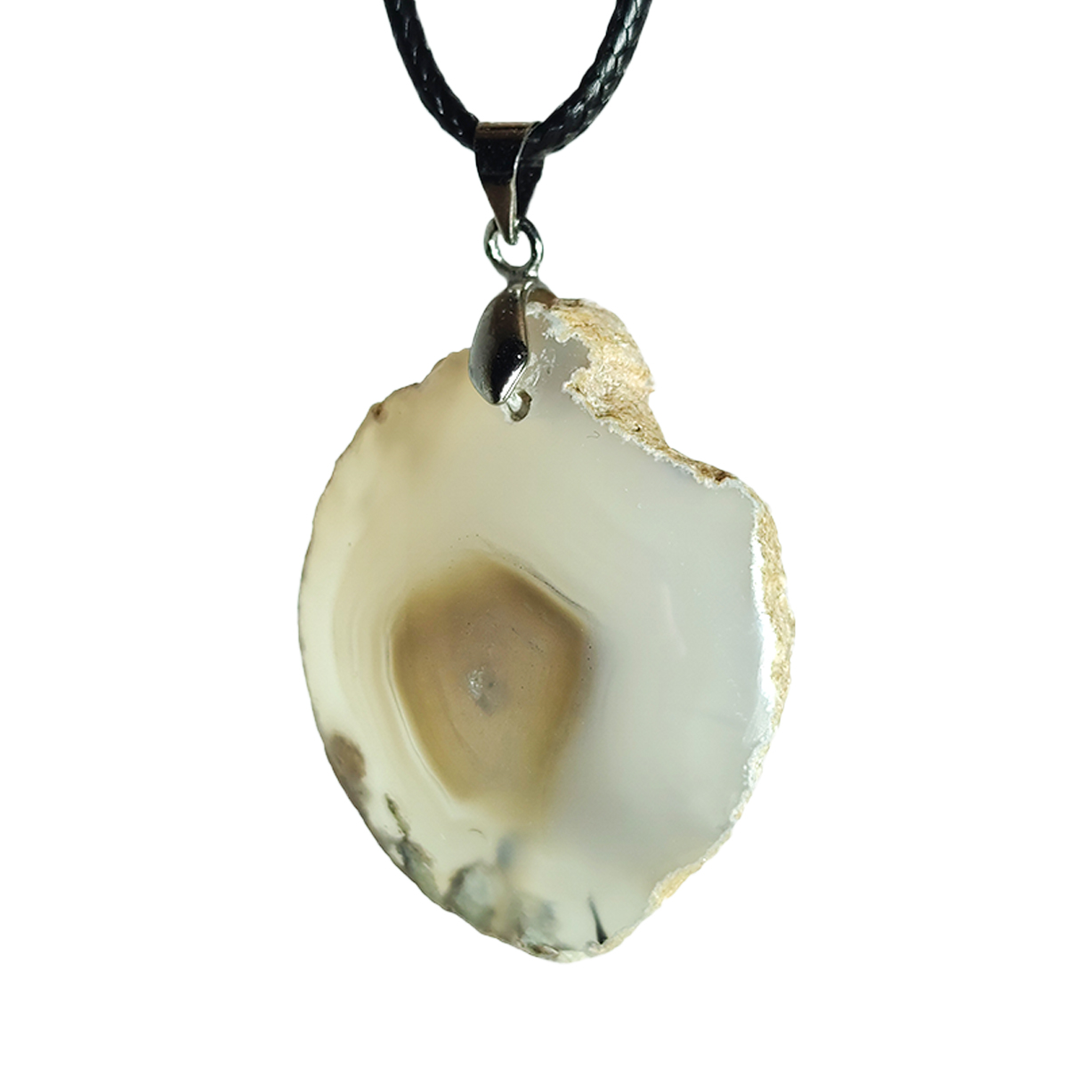 گردن‌آویز ساخته‌شده از سنگ عقیق طبیعی با طرح و رنگ خاص