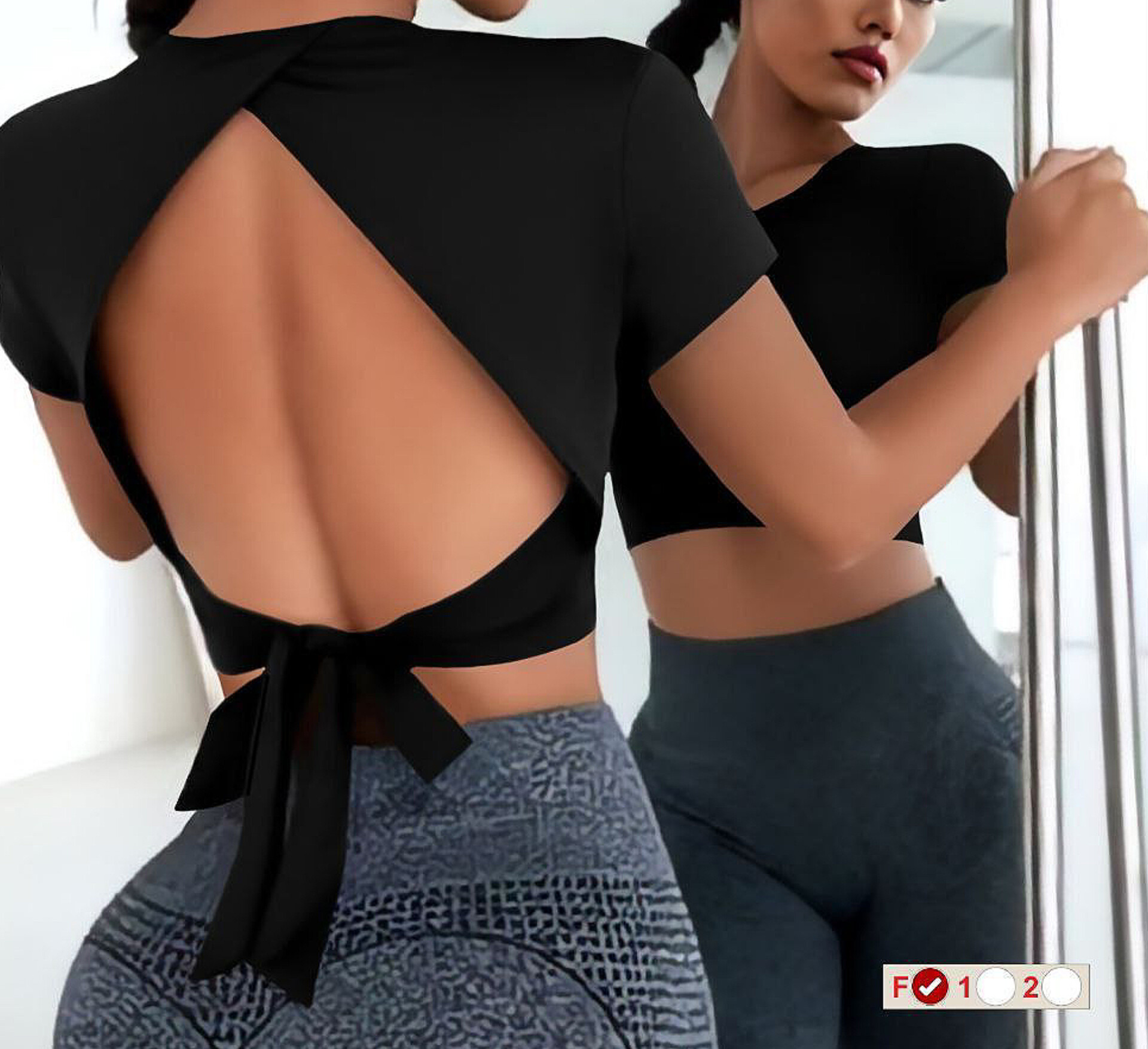 نیمتنه کراپ گره ای