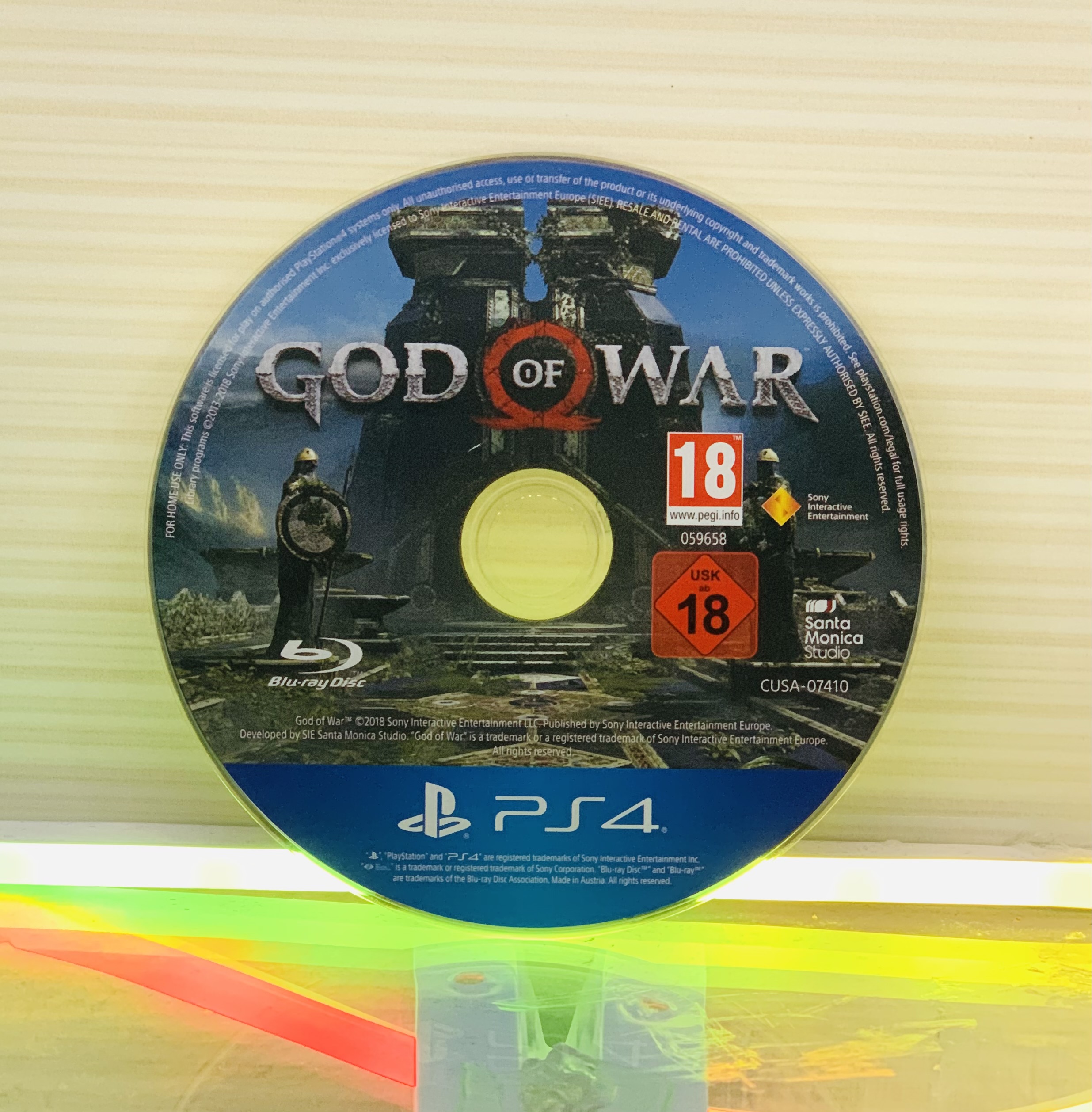 دیسک کارکرده god of war 4 برای ps4