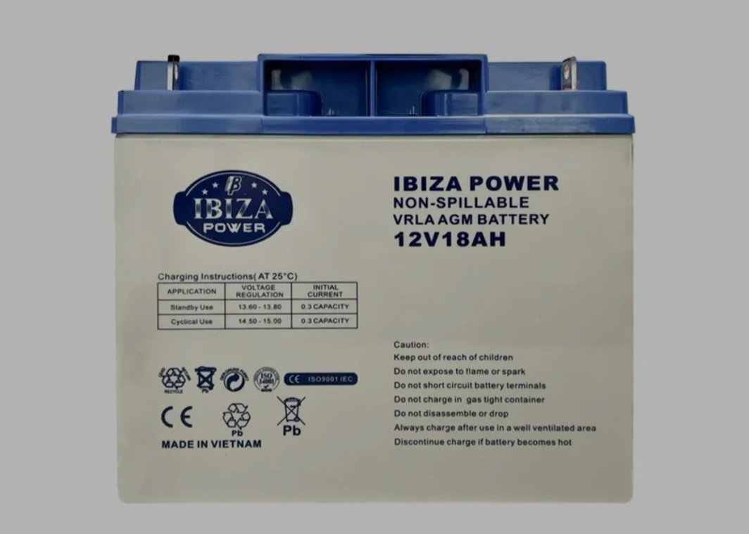 باطری ۱۸ امپر u.p.s ibiza power
