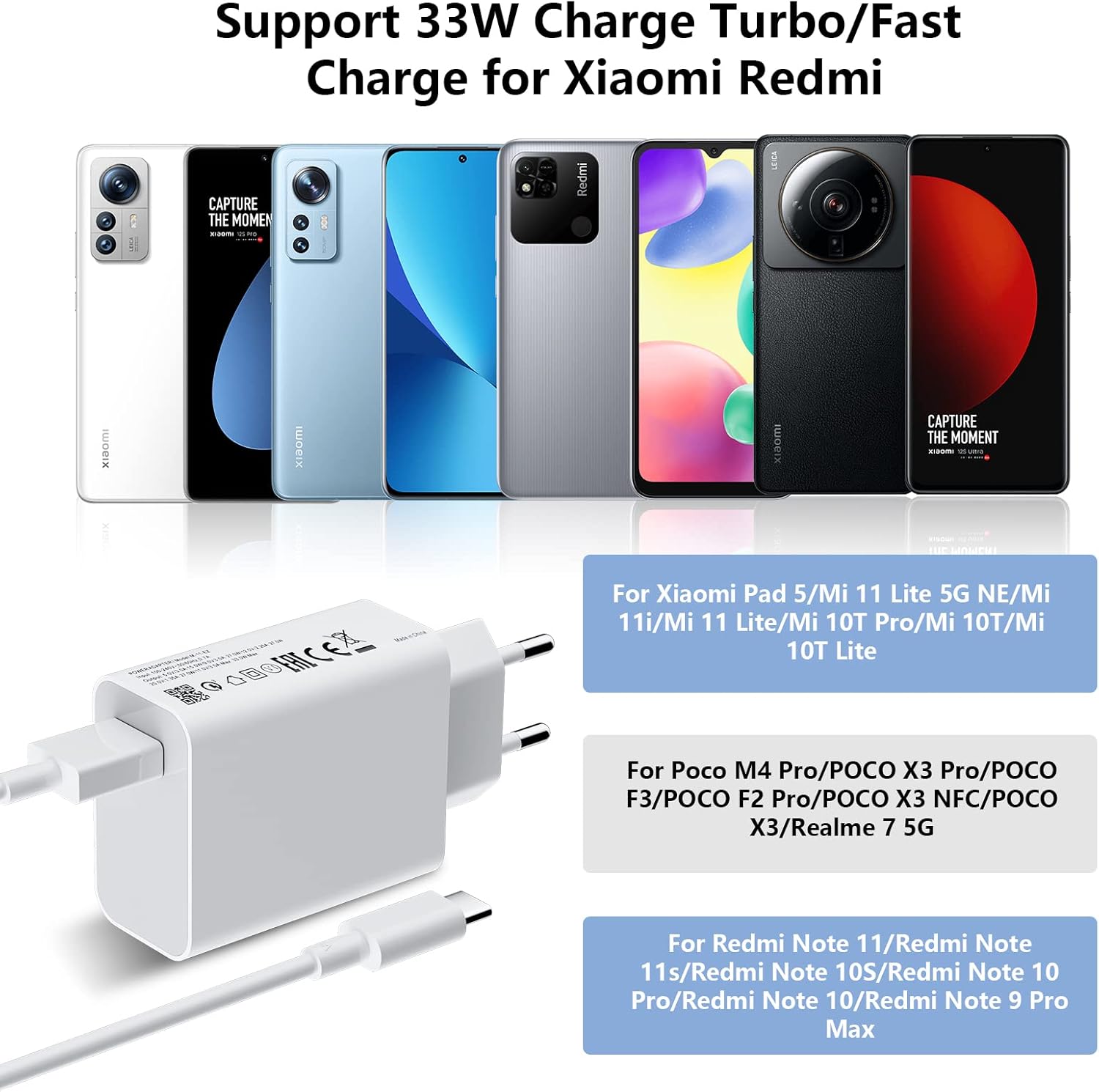 شارژر شیائومی 33 وات دو پین بدون کابل اصل