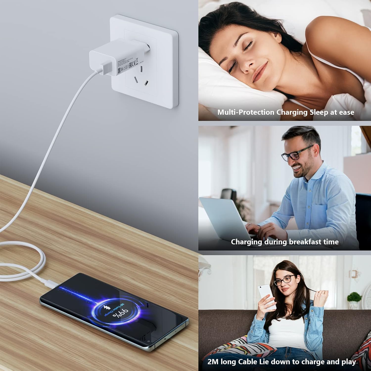 شارژر شیائومی 33 وات دو پین بدون کابل اصل