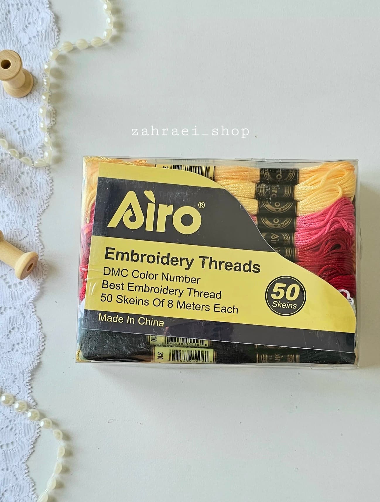 پک ۵۰ عددی نخ پنبه ای برند آیرو