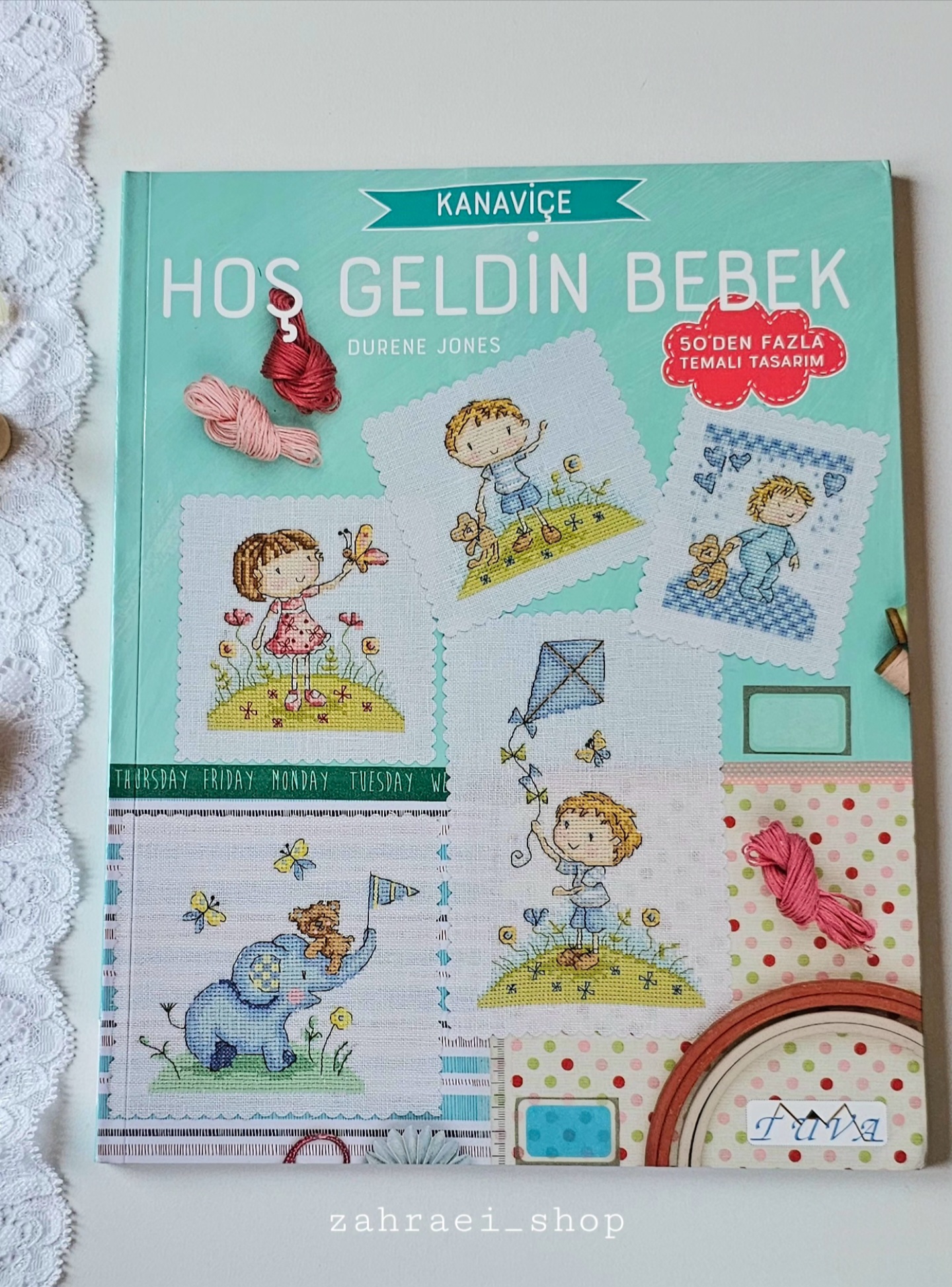 کتاب شماره دوزی بزرگ ترکیه ای ورق مقوایی براق کیفیت بالا