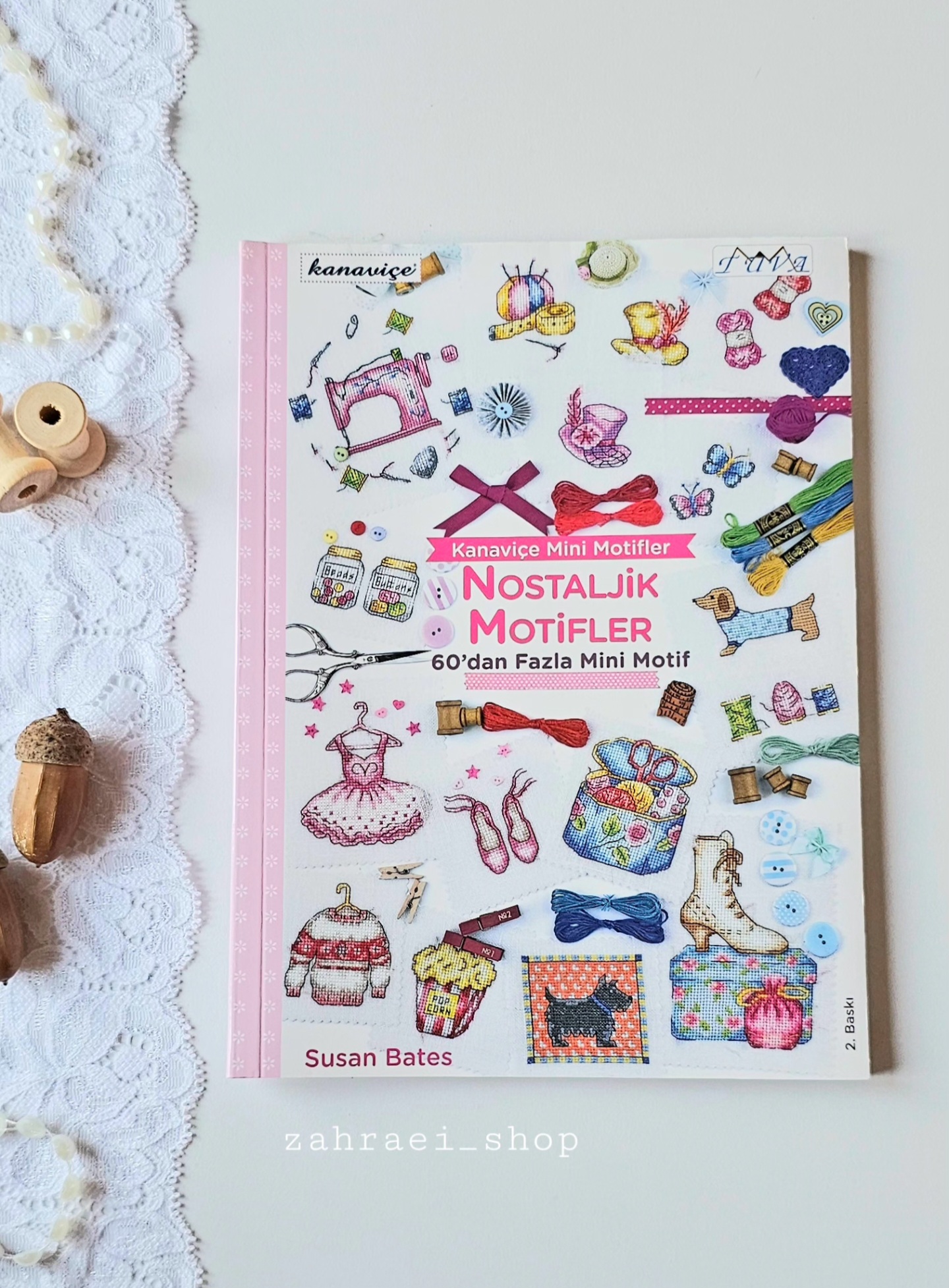 کتاب شماره دوزی کوچک ترکیه ای ورق مقوایی براق کیفیت بالا