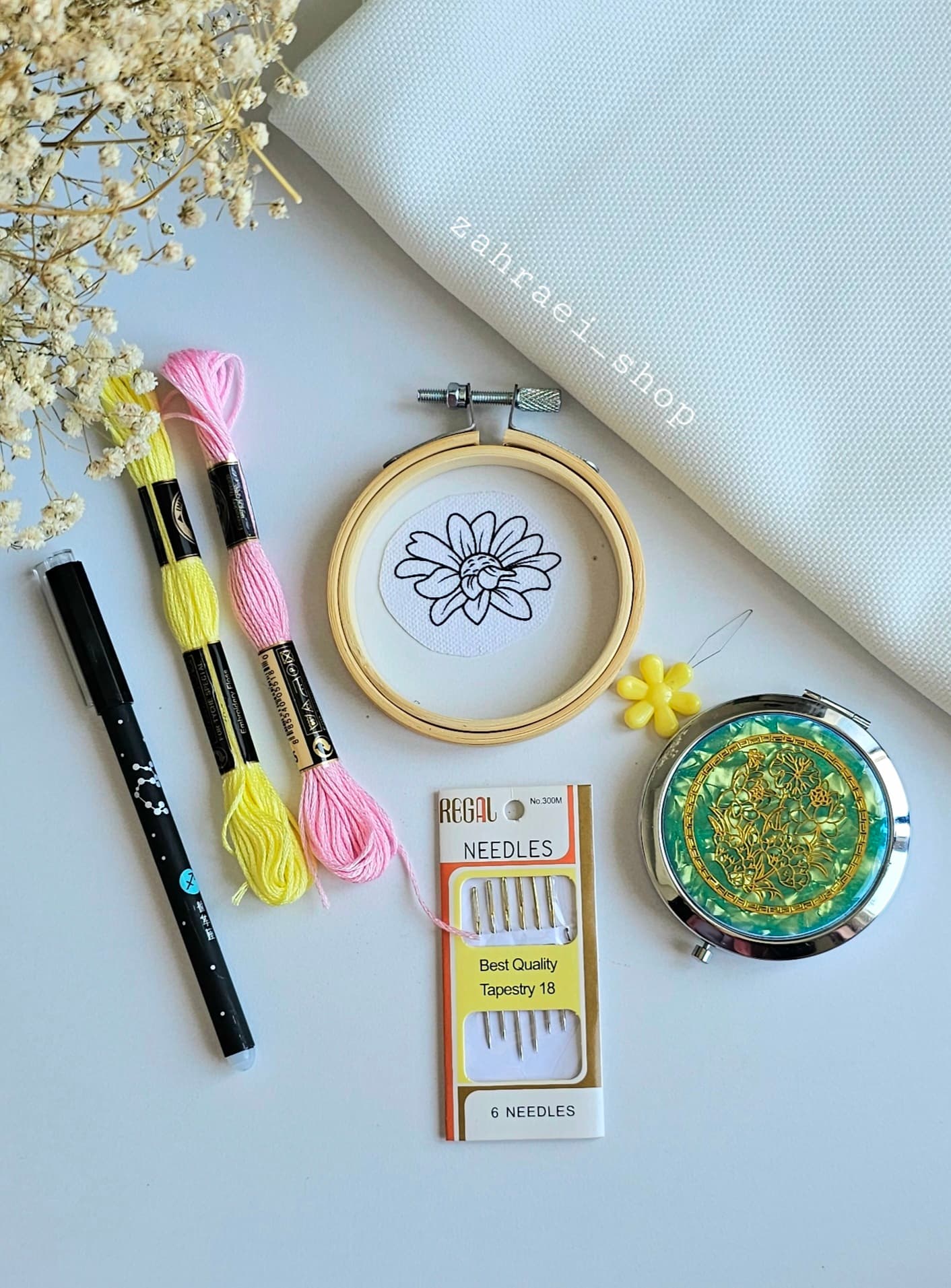 پک وسایل دوخت آینه گلدوزی