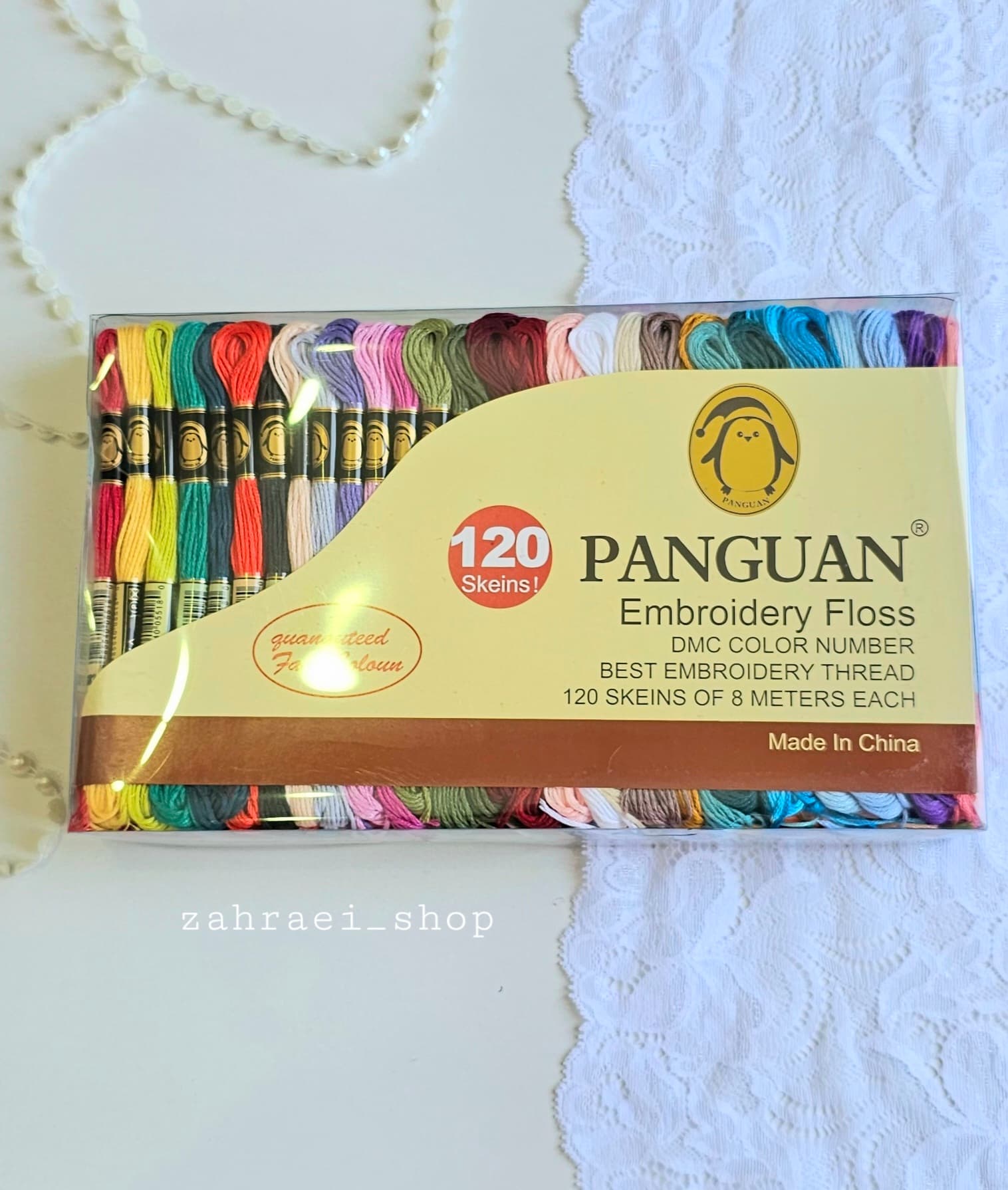 پک ۱۲۰ عددی نخ گلدوزی برند پنگوئن