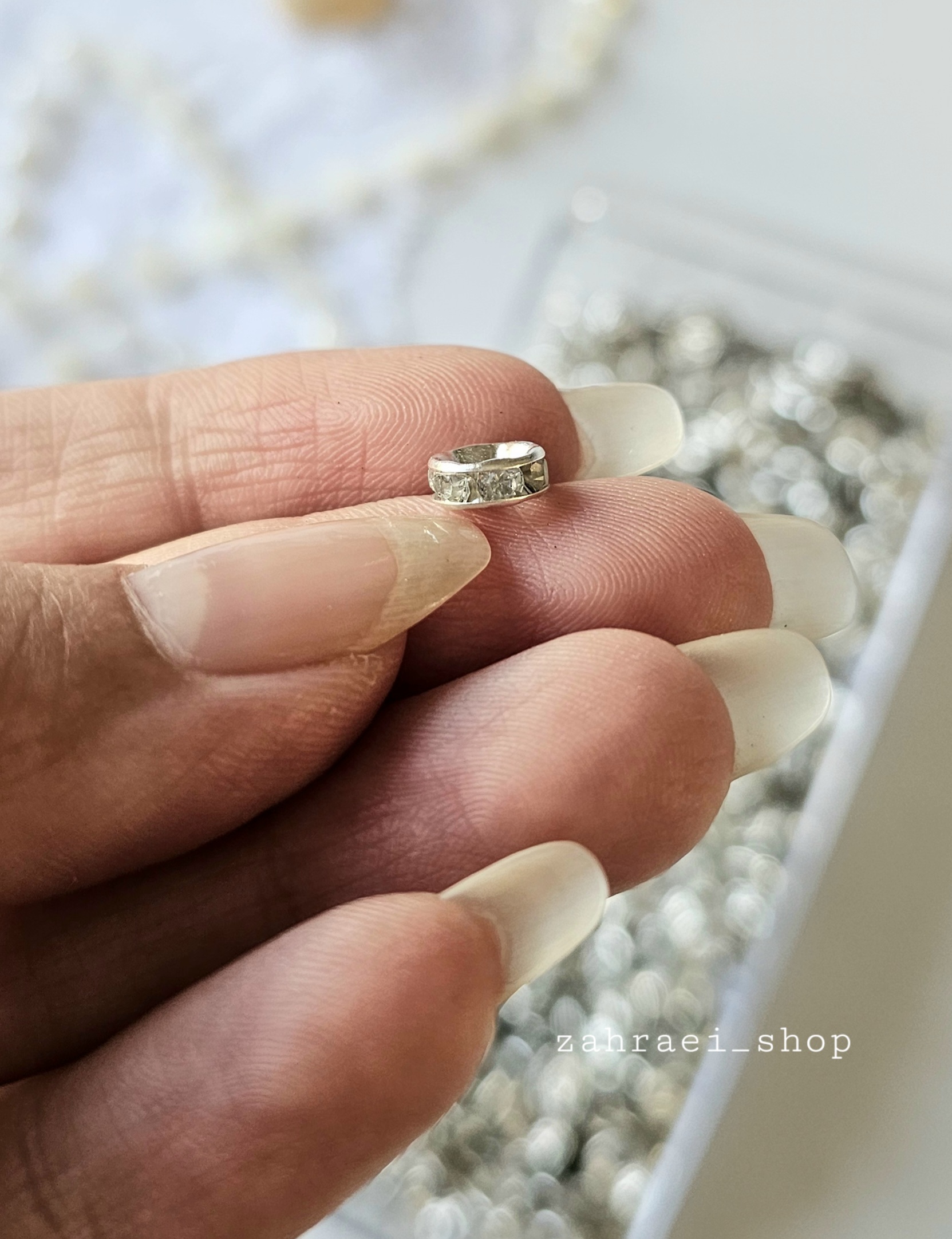 رینگ جدا کننده تسبیح نگین دار