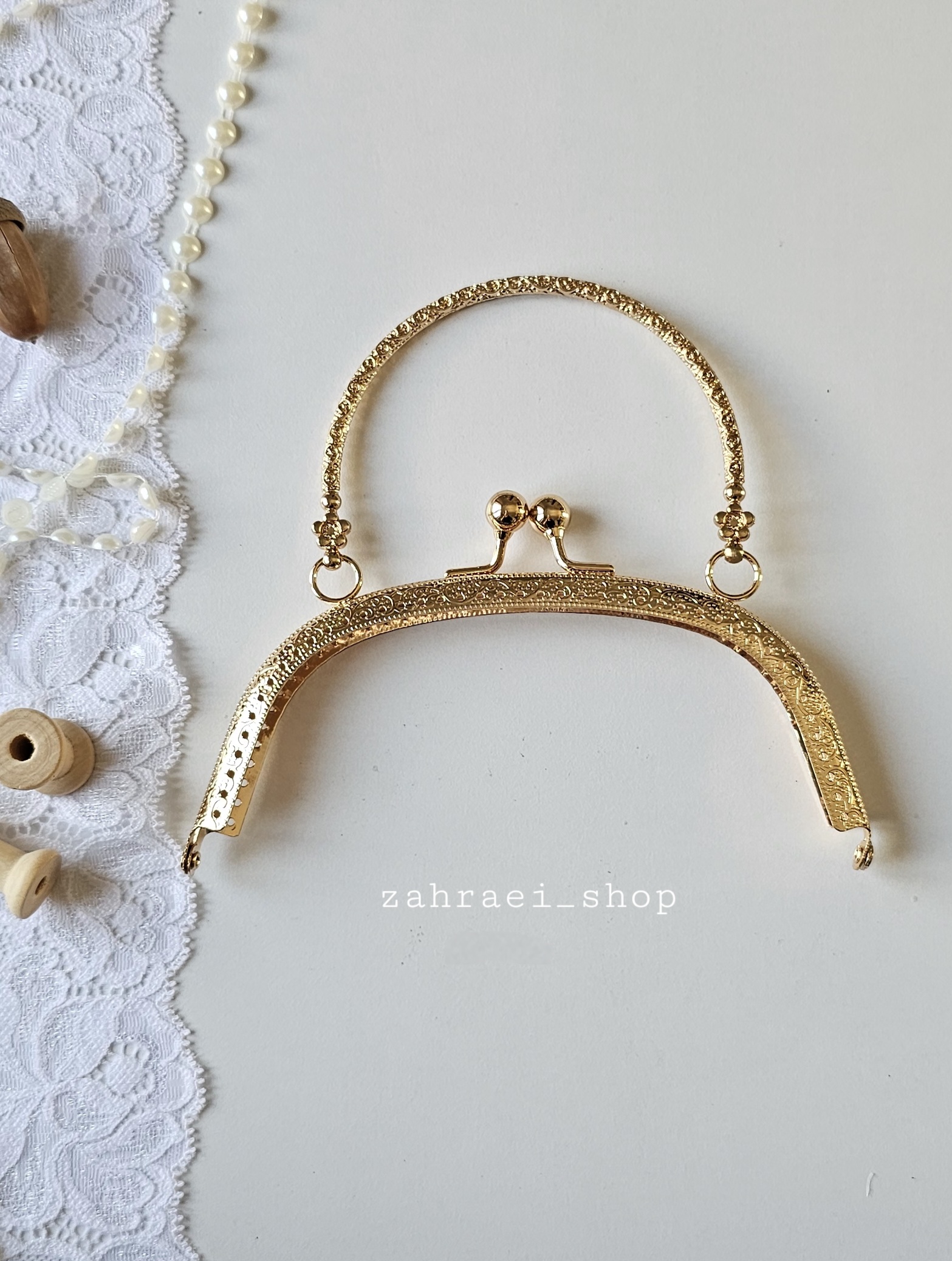 دهانه فلزی دوختنی کیف دسته دار