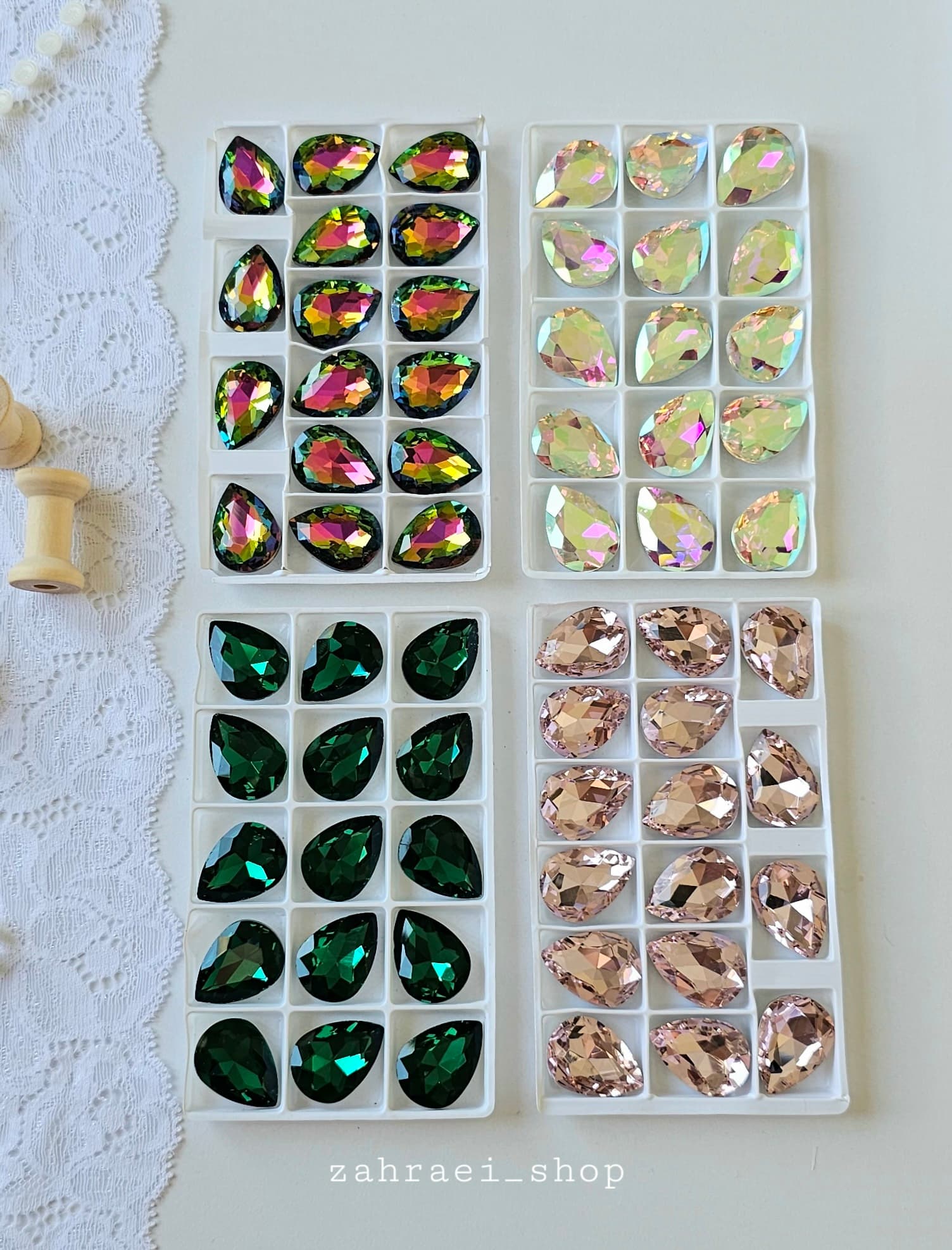 سنگ کریستال اشکی اصل سایز ۱۸ در ۲۲