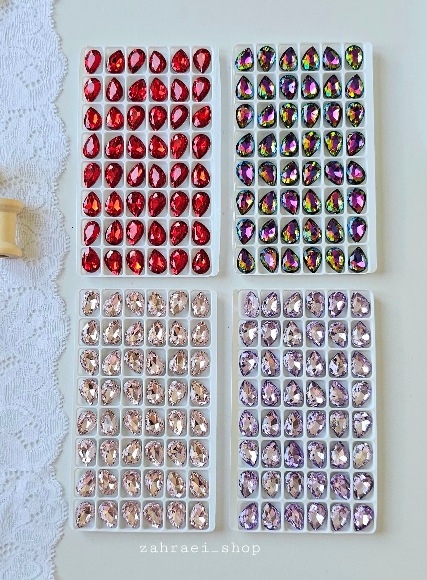 سنگ کریستال اشکی اصل سایز ۶ در ۱۲