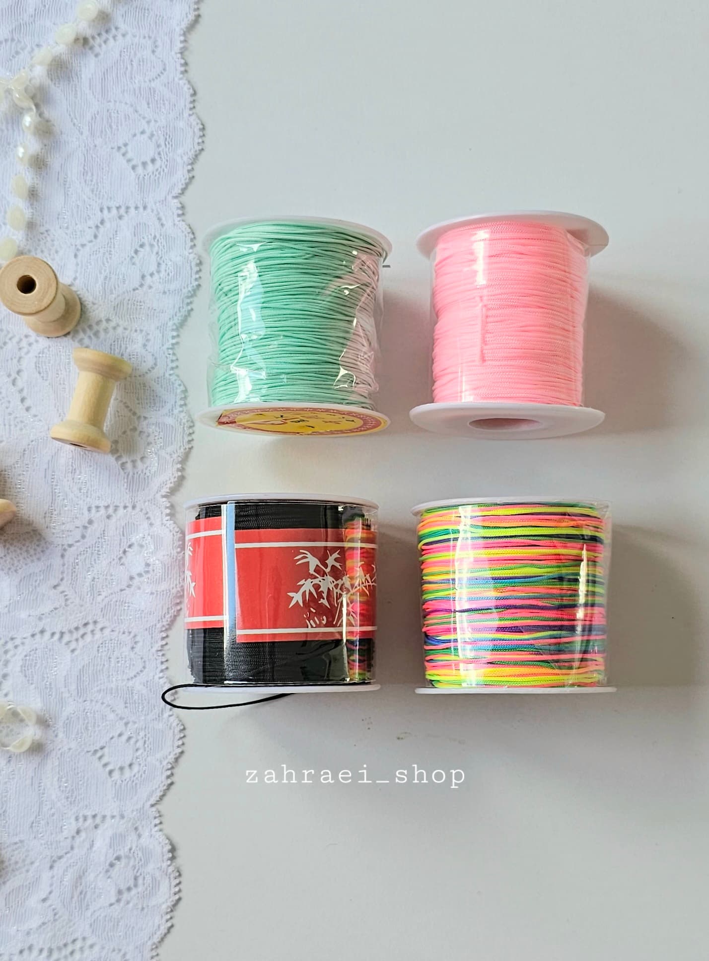 نخ دستبند سازی مشکی