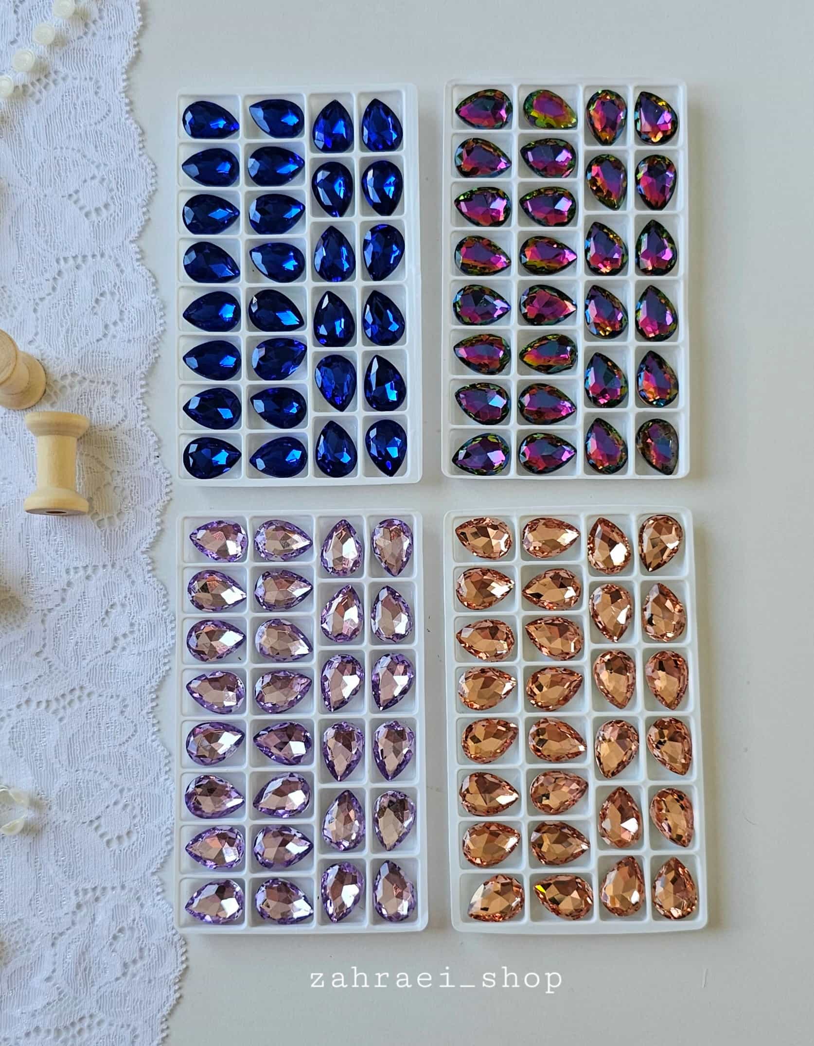 سنگ کریستال اشکی اصل سایز ۶ در