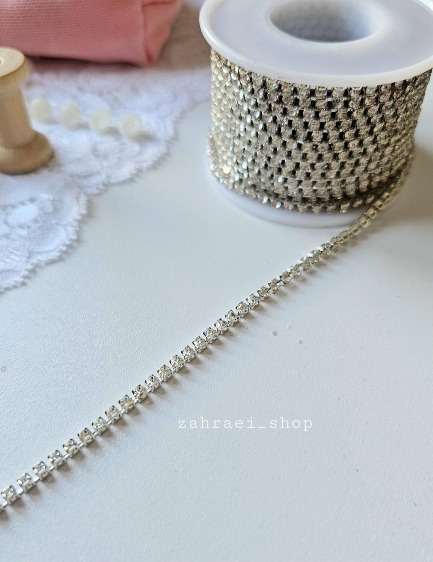 نگین متری نقره ای سایز ۱۲