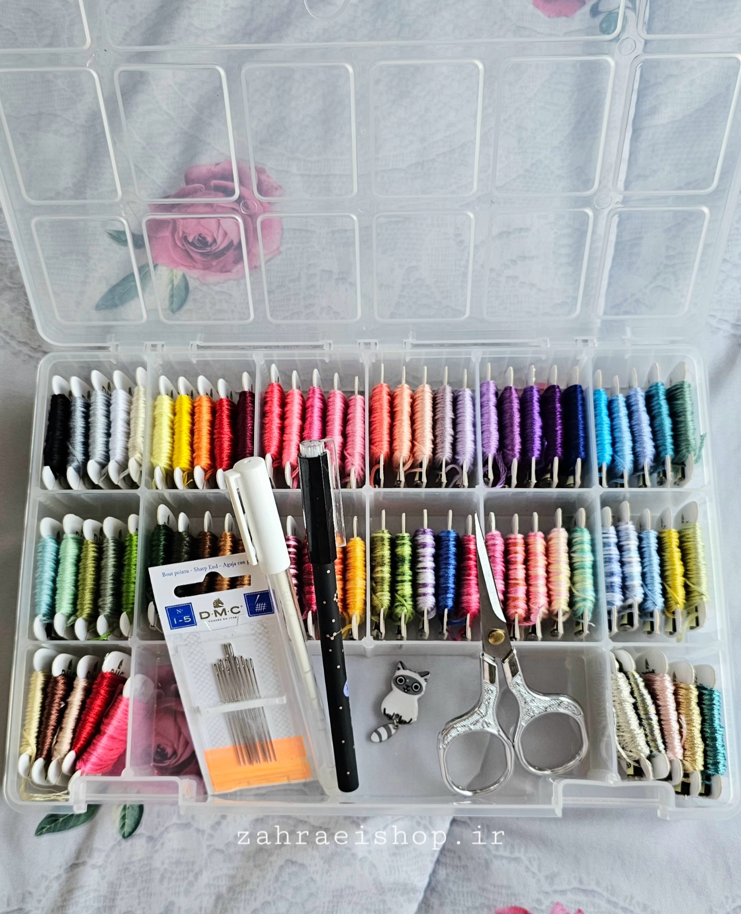 پک نخ و لوازم گلدوزی با دست (لاکچری باکس)
