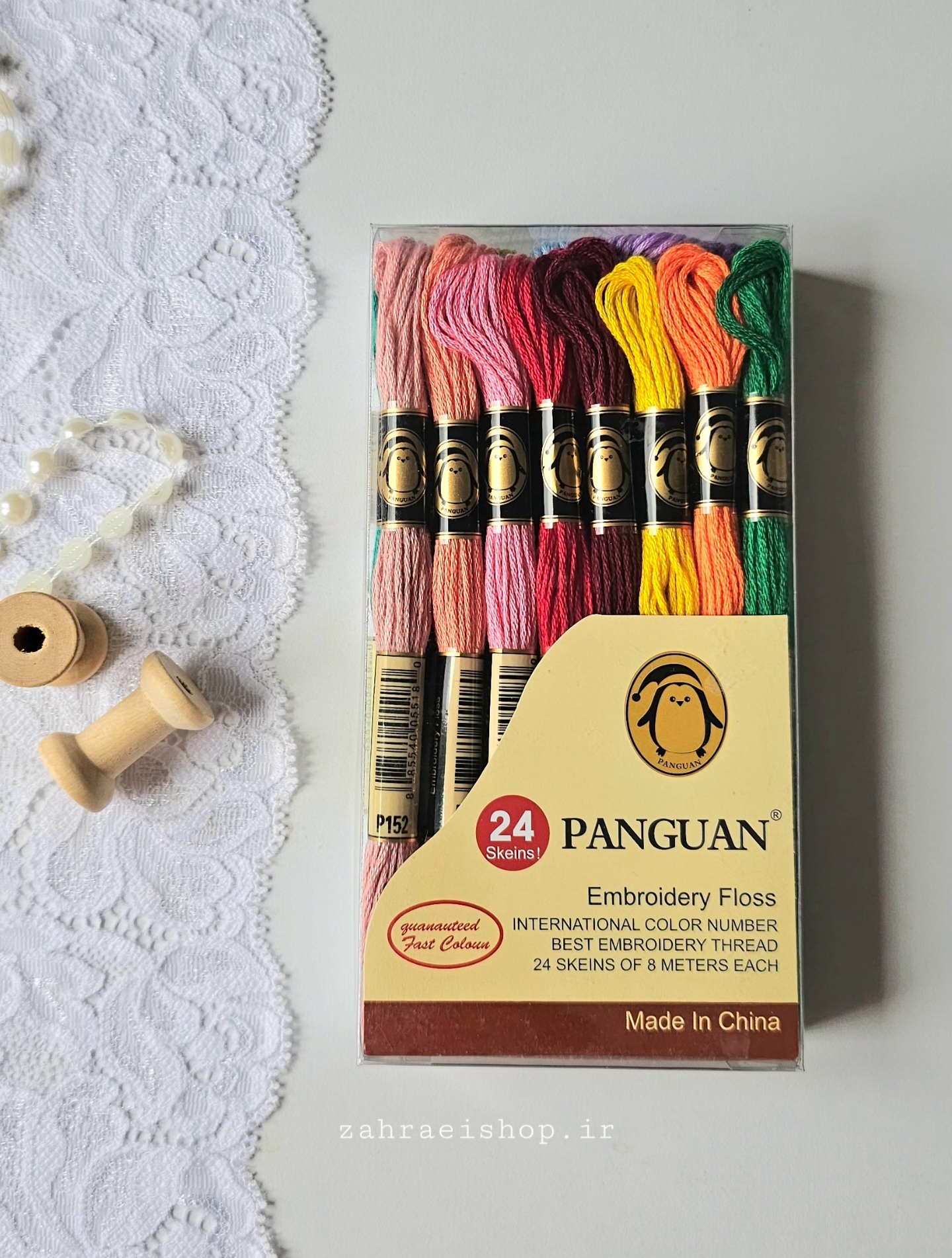 پک ۲۴ عددی نخ گلدوزی برند پنگوئن