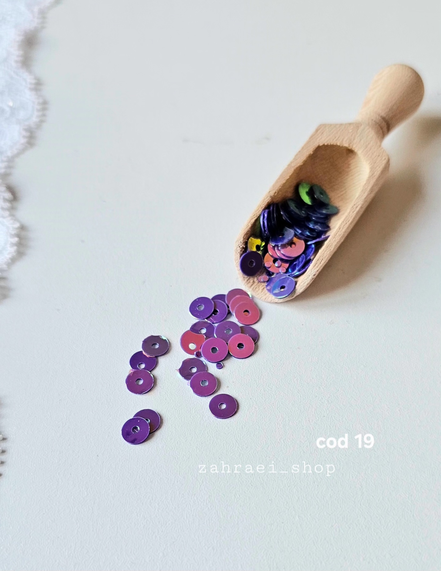 پولک نیم سانتی آینه ای تخت