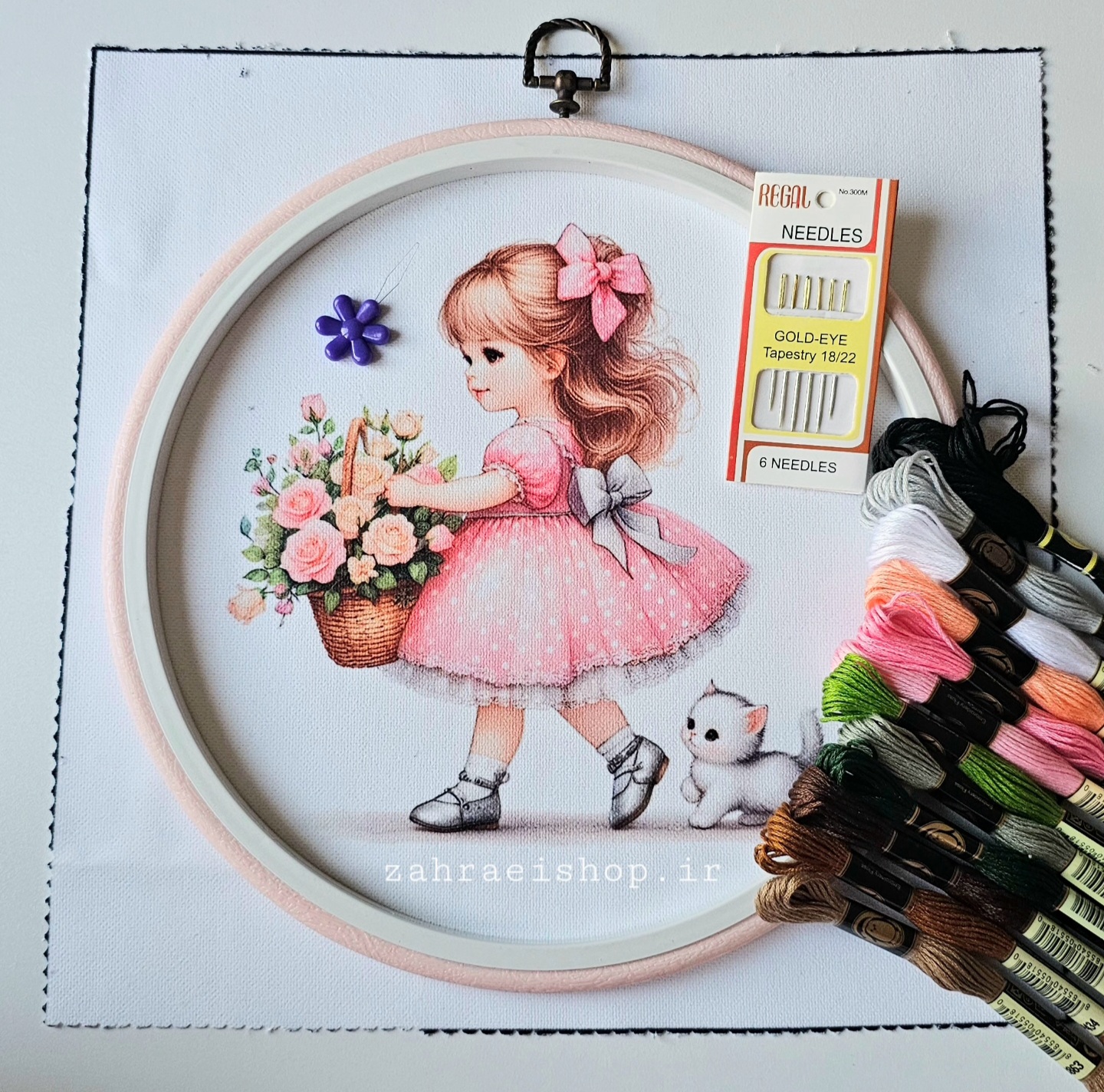 پک آماده گلدوزی با دست