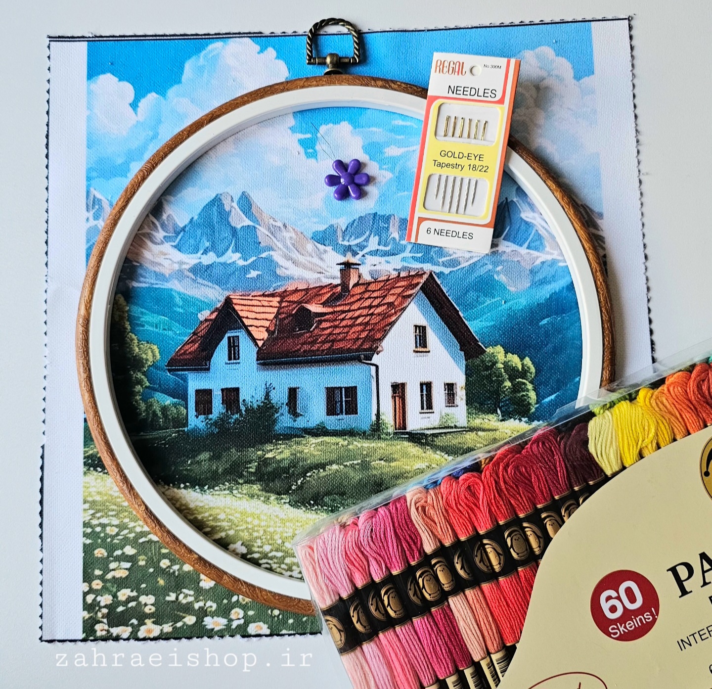 پک آماده گلدوزی با دست طرح