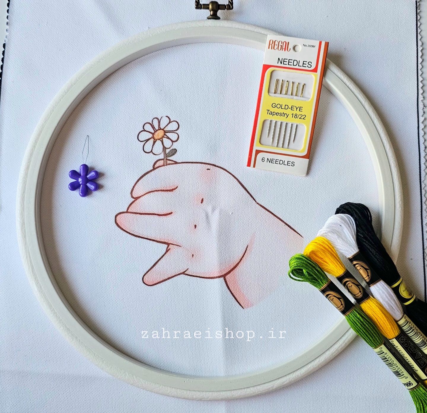 پک آماده گلدوزی با دست طرح